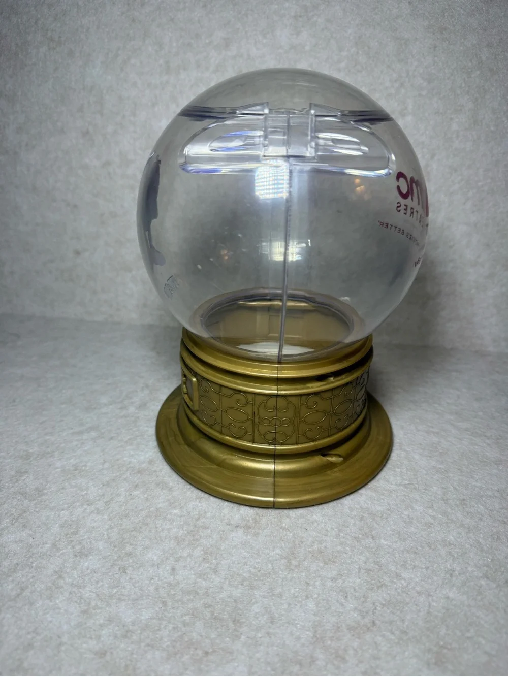 Red One Snow Globe M&M Candy Bucket AMC Exclusive Lights Up Christmas 2024